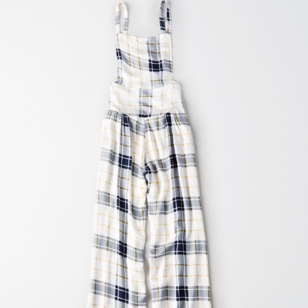 plaid overalls